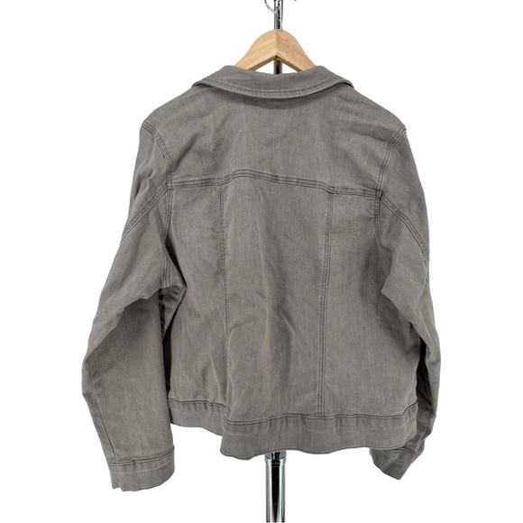 Market & Spruce Sterling Grey Denim Jacket size 1X NWT Stitch Fix Gray Jean - Picture 8 of 13